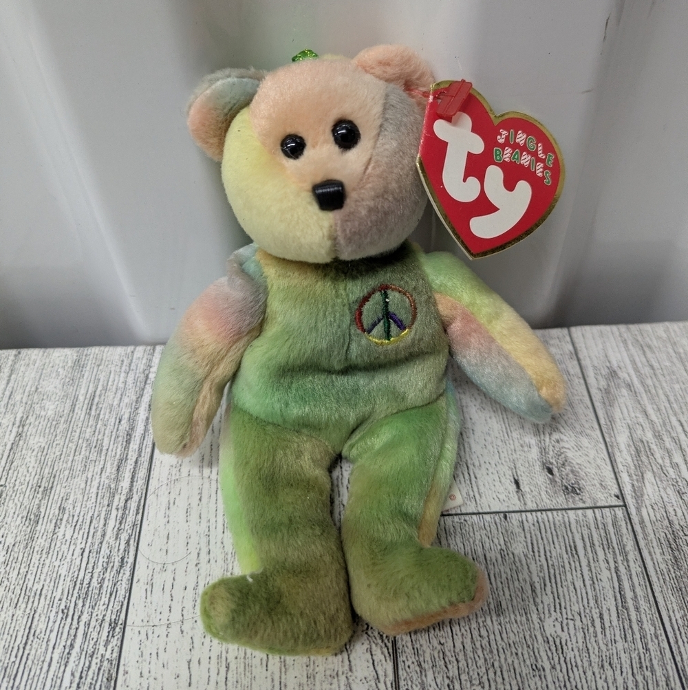 Ty Peace  Pastel Peace Bear Plush Toy